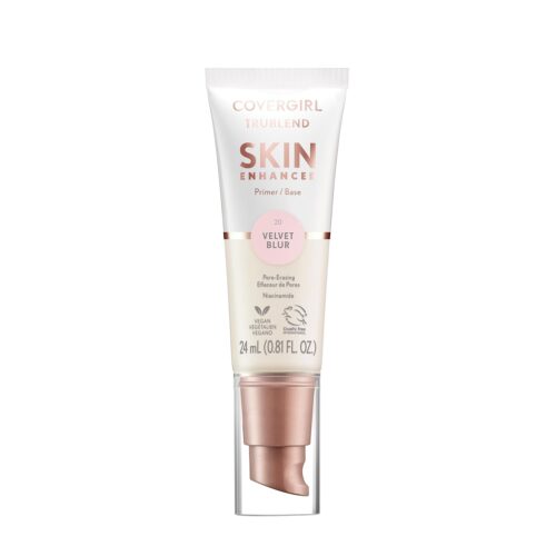 CoverGirl TruBlend Skin Enhancer, Velvet Blur, Primer, Plumps Dry Skin, Blurs Pores, Hydrating, Brightening, Lasts All Day, 0.81oz