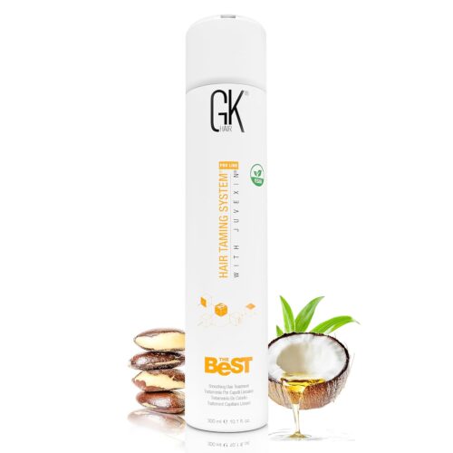 GK HAIR Global Keratin The Best (10.1 Fl Oz/300ml) Smoothing Keratin Hair Treatment – Professional Brazilian Complex Blowout Straightening For Silky Smooth & Frizz Free Hair